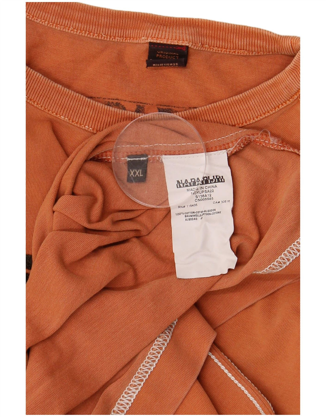 NAPAPIJRI Мужская футболка с рисунком, топ 2XL, оранжевый хлопок