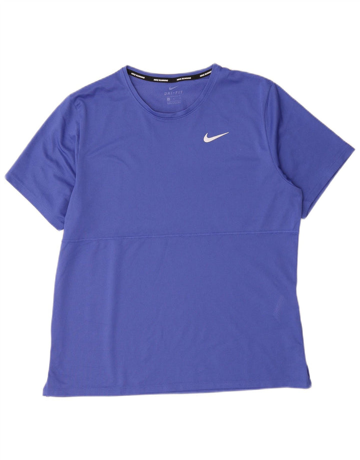 Мужская футболка Nike Dri Fit, большой синий полиэстер
