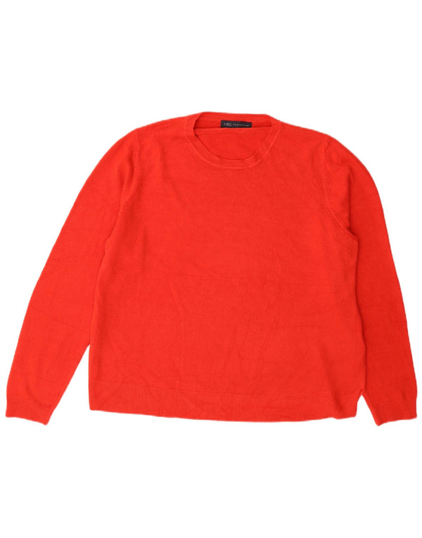 Marks & Spencer Womens Crew Neck Jumper Sweater UK 18 XL Red Acrylic