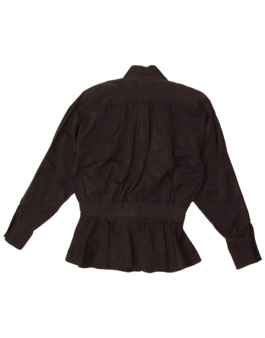 Винтажная женская блузка-рубашка UK 18 XL, черная из ацетата