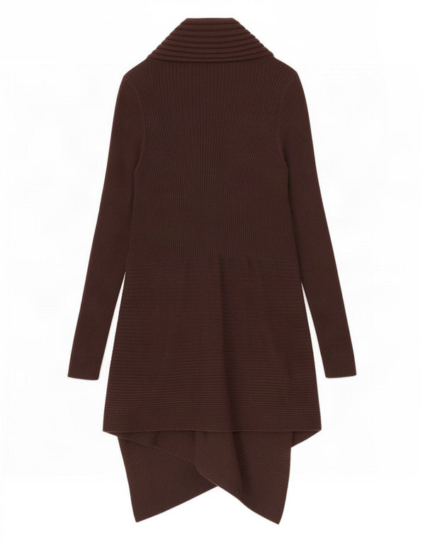 Женский удлиненный асимметричный кардиган Marks & Spencer UK 20 2XL Коричневый