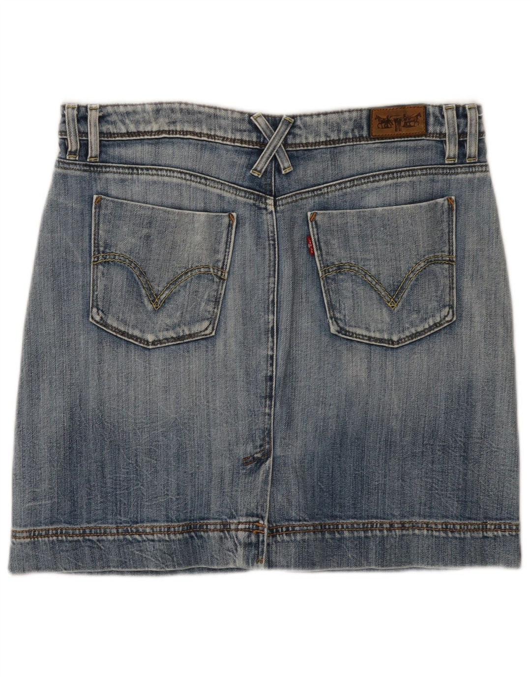 Женская джинсовая мини-юбка LEVI'S, большая, W34, синяя, хлопок