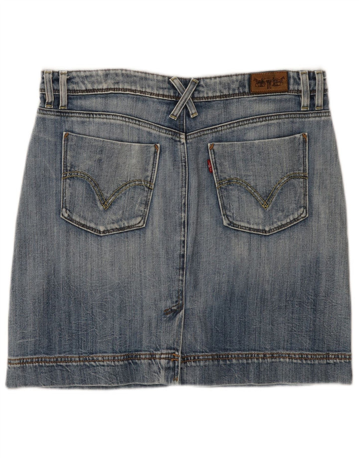 Женская джинсовая мини-юбка LEVI'S, большая, W34, синяя, хлопок