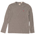 Мужской топ стандартного кроя Levi's, длинный рукав, маленький серый хлопок с крапинками