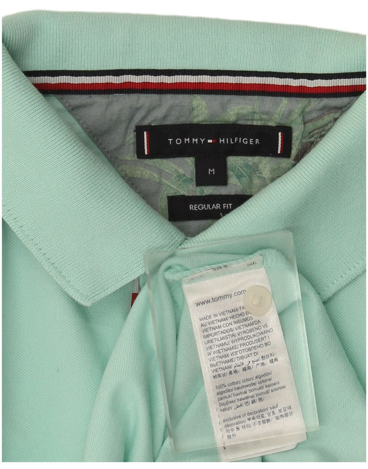 Мужская рубашка-поло обычного кроя Tommy Hilfiger, средний бирюзовый хлопок