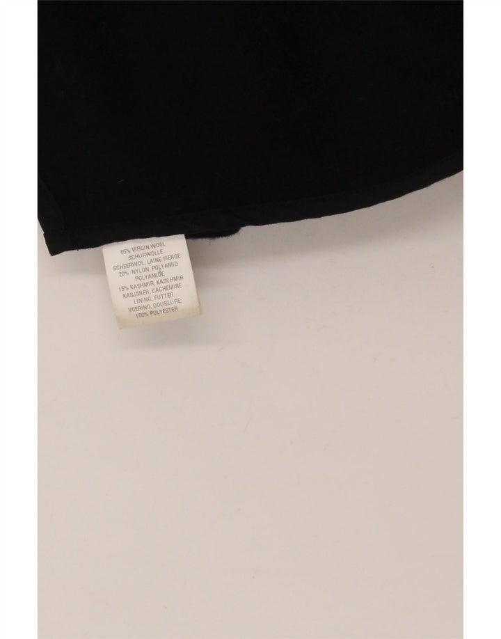 Винтажное женское пальто-накидка, один размер, черная шерсть