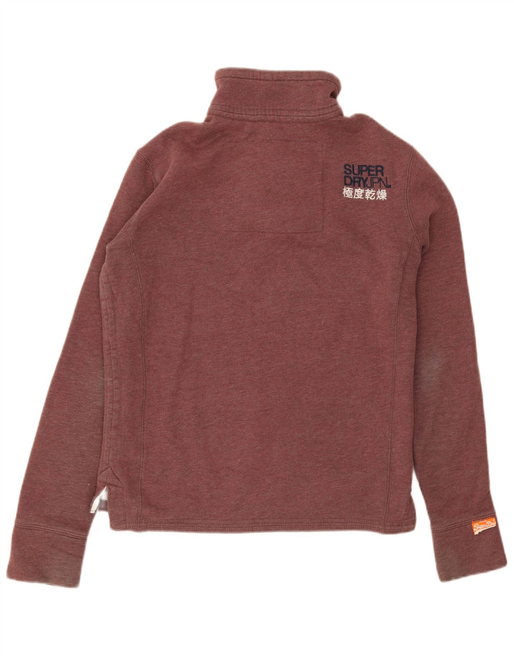 Мужская толстовка с воротником на пуговицах Superdry, маленький бордовый хлопок, джемпер