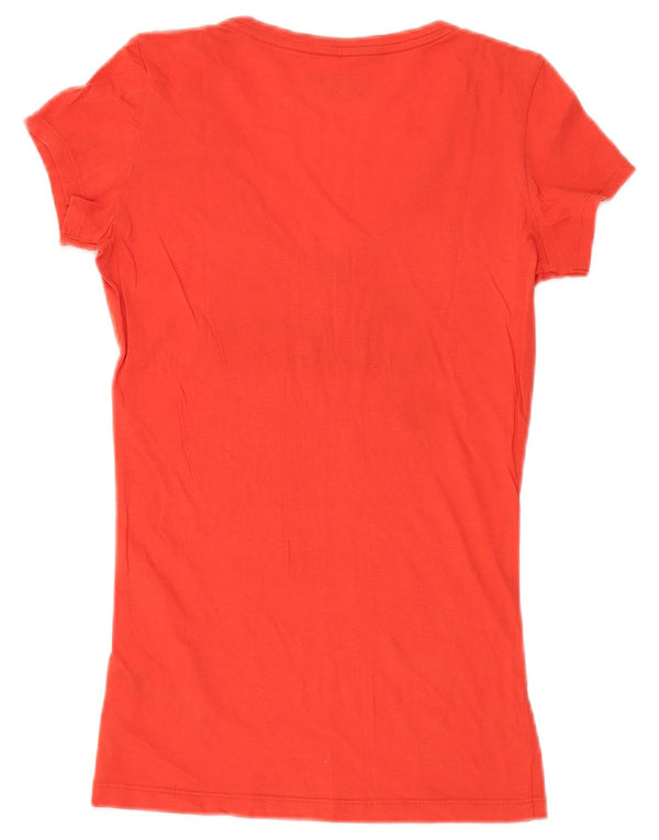 Женская футболка с рисунком Guess UK 6 XS, красный хлопок