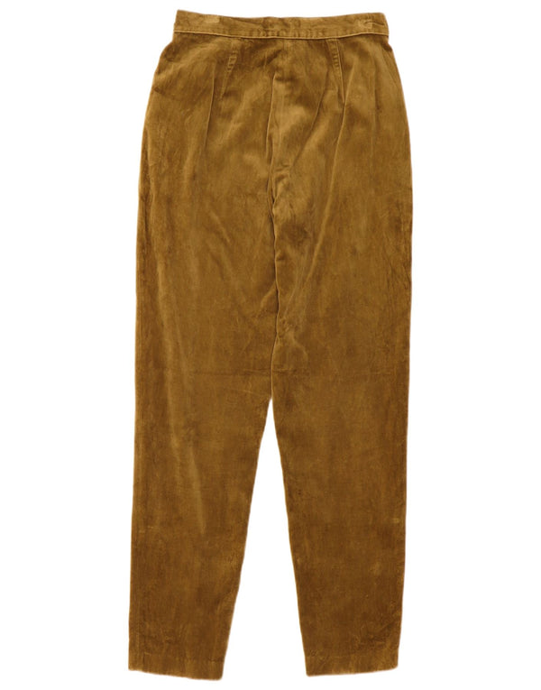 Женские бархатные брюки чинос Benetton с высокой талией IT 42 Medium W25 L28 Хаки