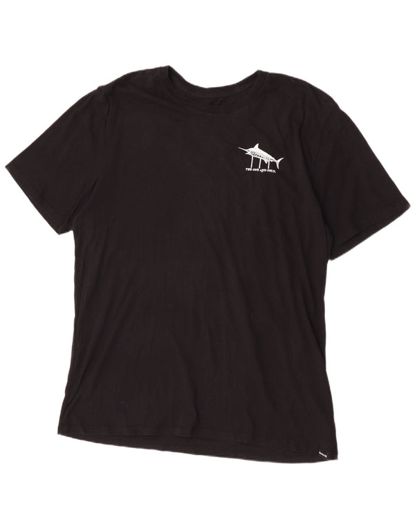 Мужская футболка с рисунком Hurley 2XL, черный хлопок