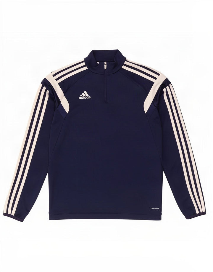 Спортивный пуловер Adidas Climacool для мальчиков 11–12 лет, большой темно-синий
