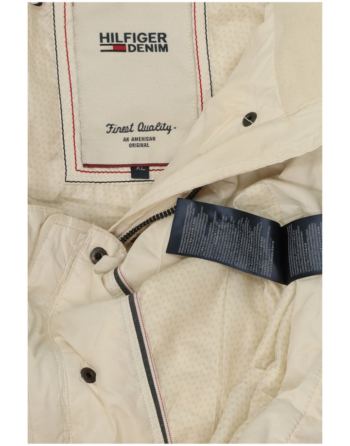 Женская стеганая куртка с капюшоном Tommy Hilfiger UK 18 XL, белый полиэстер