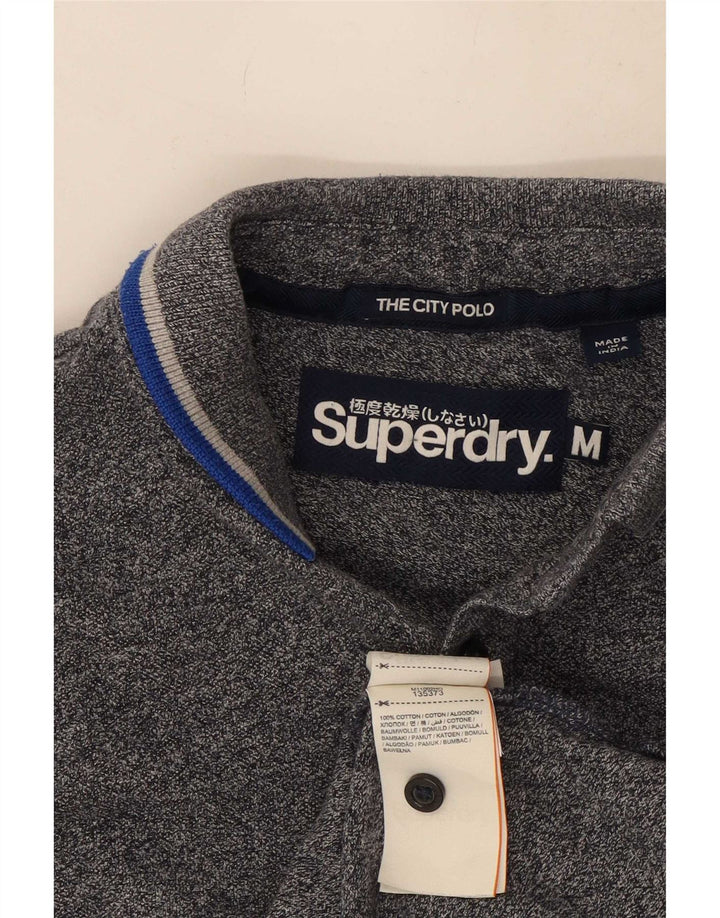 Мужская рубашка-поло Superdry среднего размера, темно-синяя, хлопок