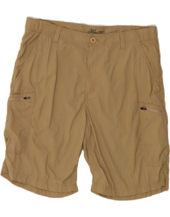 IZOD Mens Cargo Shorts W34 Large Beige Nylon Vintage Izod and Second-Hand Izod from Messina Hembry 
