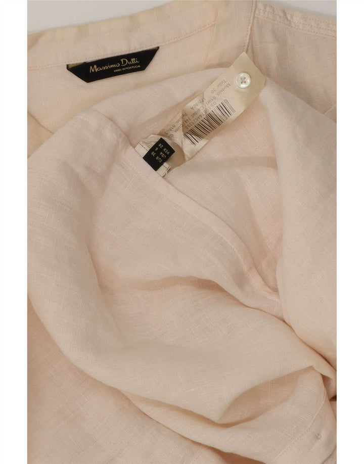 Женская рубашка-рубашка Massimo Dutti EU 38, маленькая, бежевая