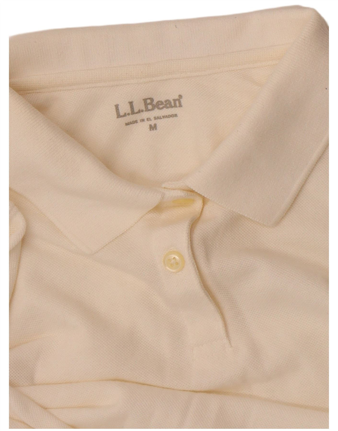 Женская рубашка-поло с длинным рукавом L.L.Bean UK 14, средний белый