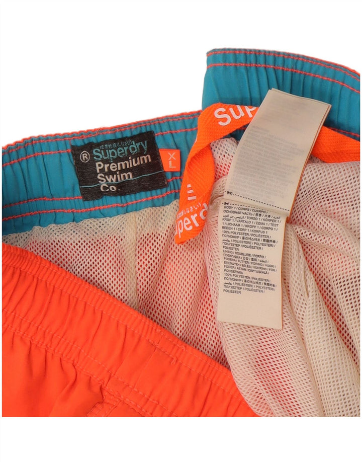 Мужские шорты для плавания Superdry с рисунком XL, оранжевые, полиэстер