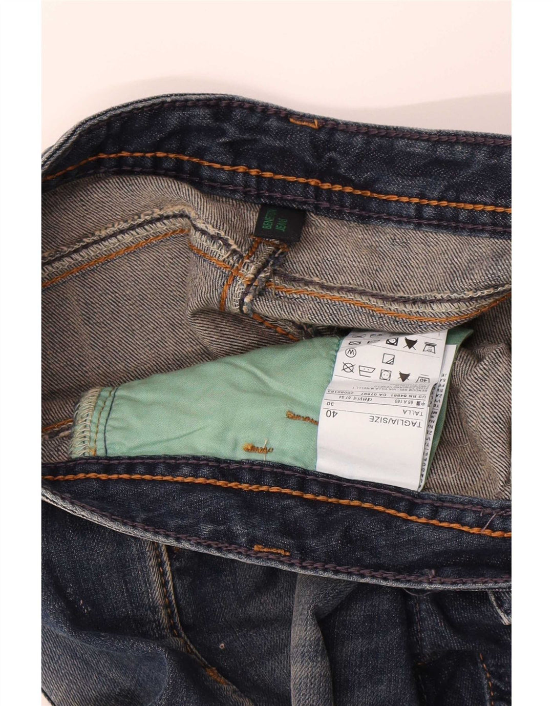 Женские джинсовые шорты Benetton IT 40 Small W30 Blue Cotton