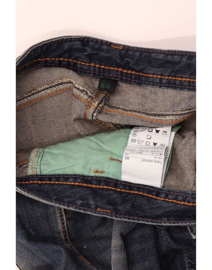 Женские джинсовые шорты Benetton IT 40 Small W30 Blue Cotton