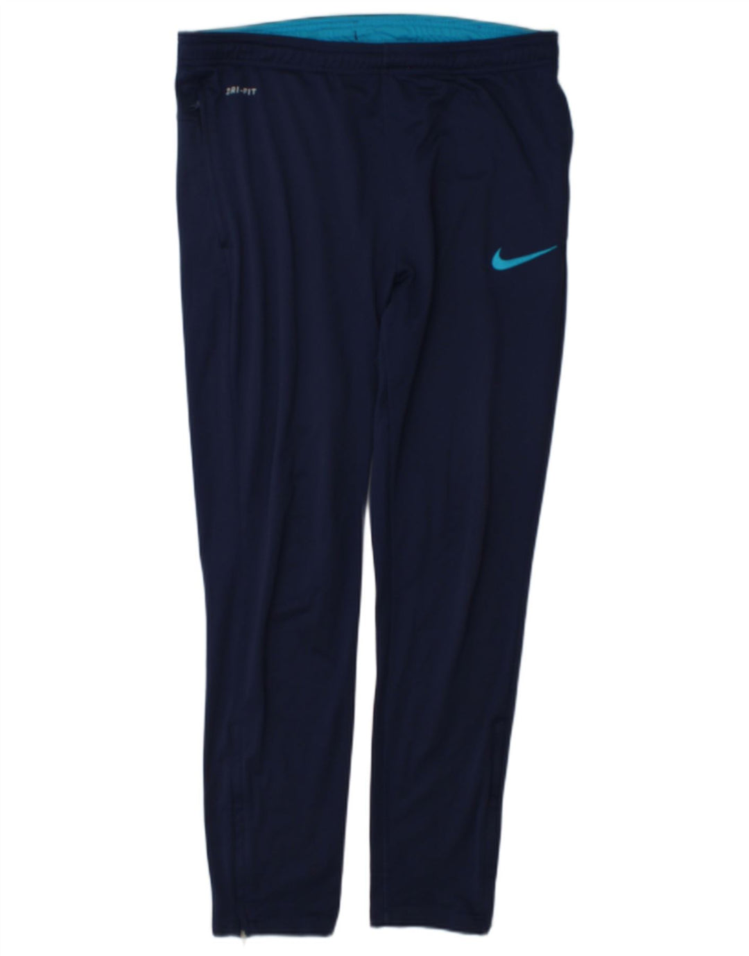 Мужские спортивные брюки Nike Dri Fit среднего размера, темно-синие, полиэстер