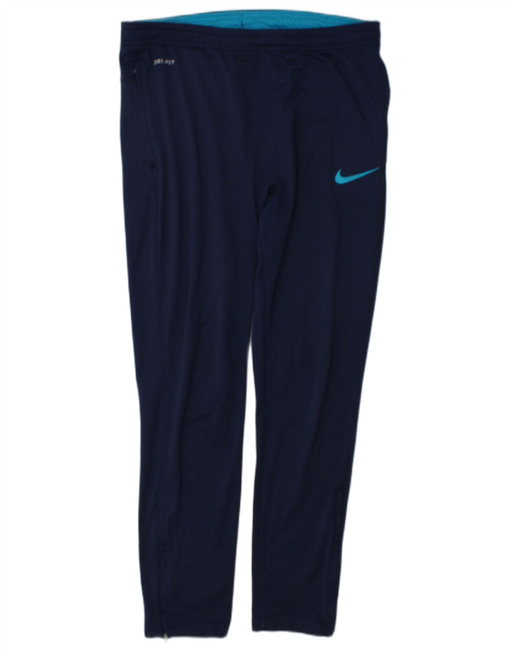 Мужские спортивные брюки Nike Dri Fit среднего размера, темно-синие, полиэстер