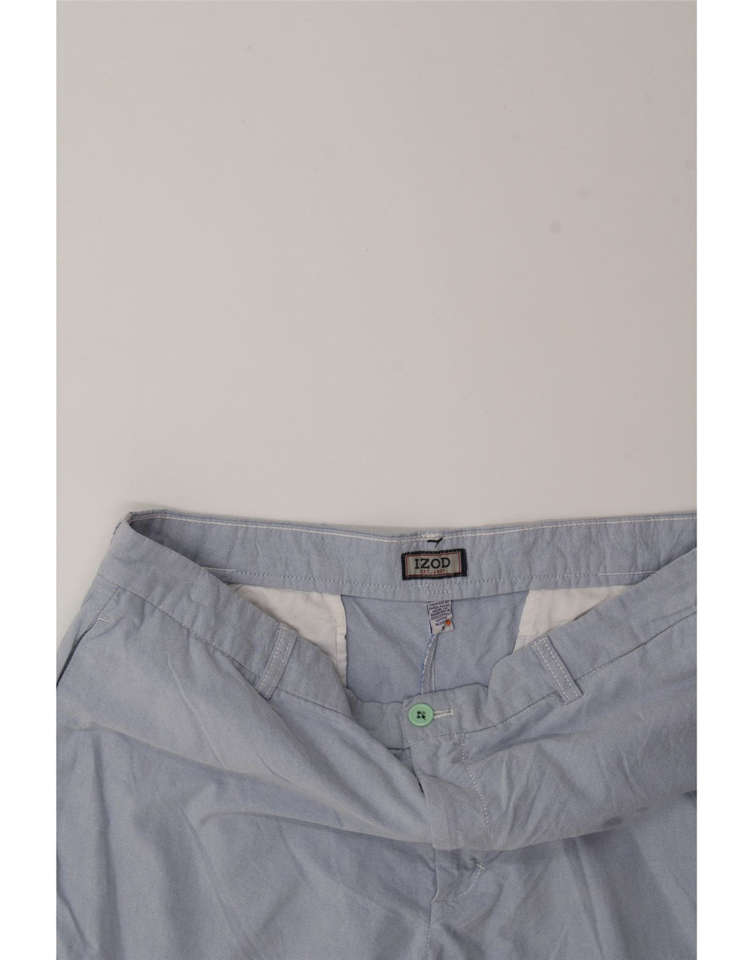IZOD Mens Chino Shorts W38 XL Blue Cotton Vintage Izod and Second-Hand Izod from Messina Hembry 