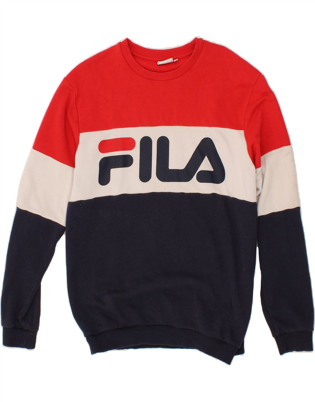 Мужской свитшот с рисунком FILA, средний, разноцветный, с цветными блоками