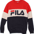 Мужской свитшот с рисунком FILA, средний, разноцветный, с цветными блоками
