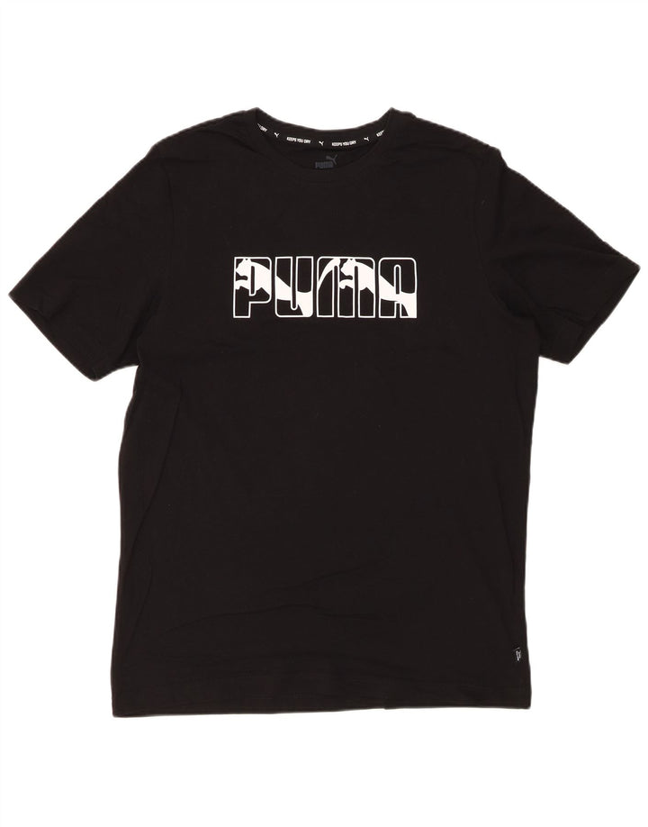 PUMA Mens Graphic T-Shirt Top Medium Black