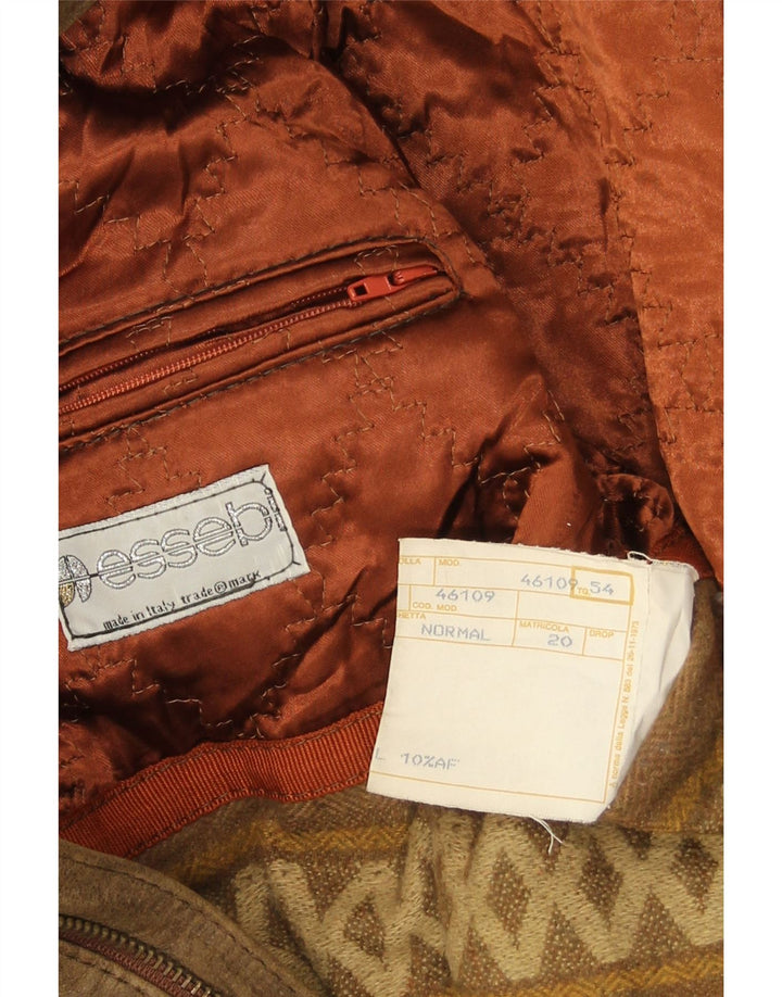 Мужская кожаная куртка Essebi IT 54 2XL Коричневая кожа