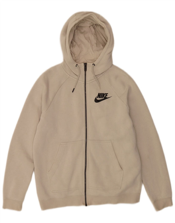 Женский свитер с капюшоном на молнии Nike UK 14, средний белый