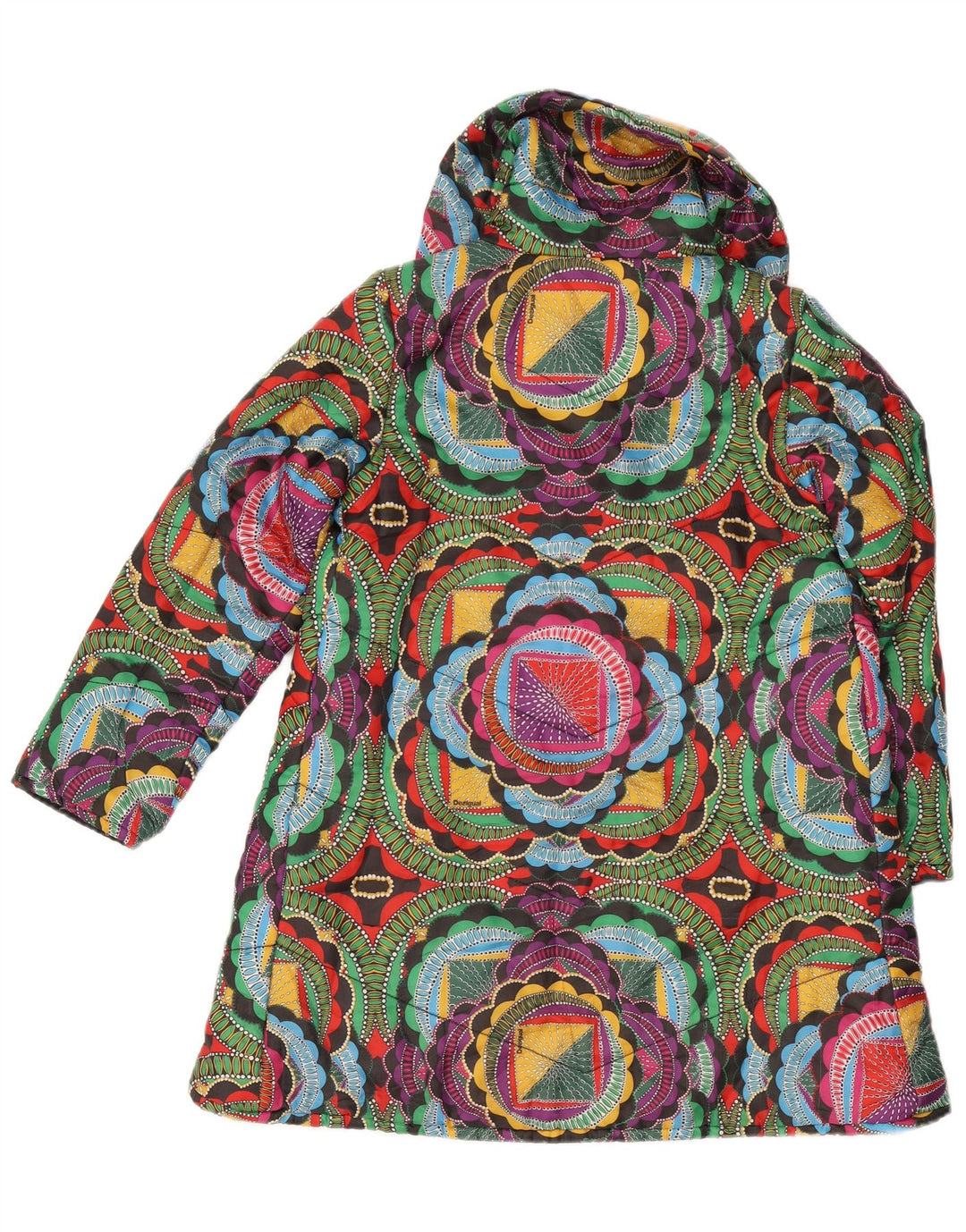 Женская стеганая куртка Desigual UK 10, маленький разноцветный полиэстер с геометрическим рисунком