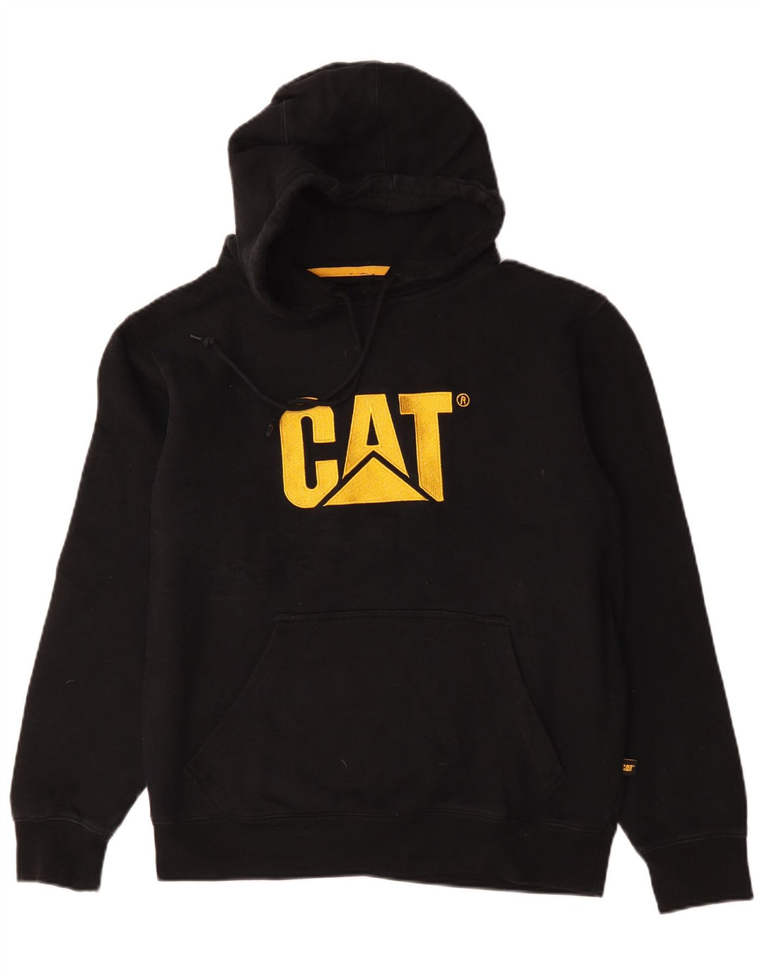 Мужской джемпер с капюшоном Caterpillar с рисунком, средний черный, хлопковый