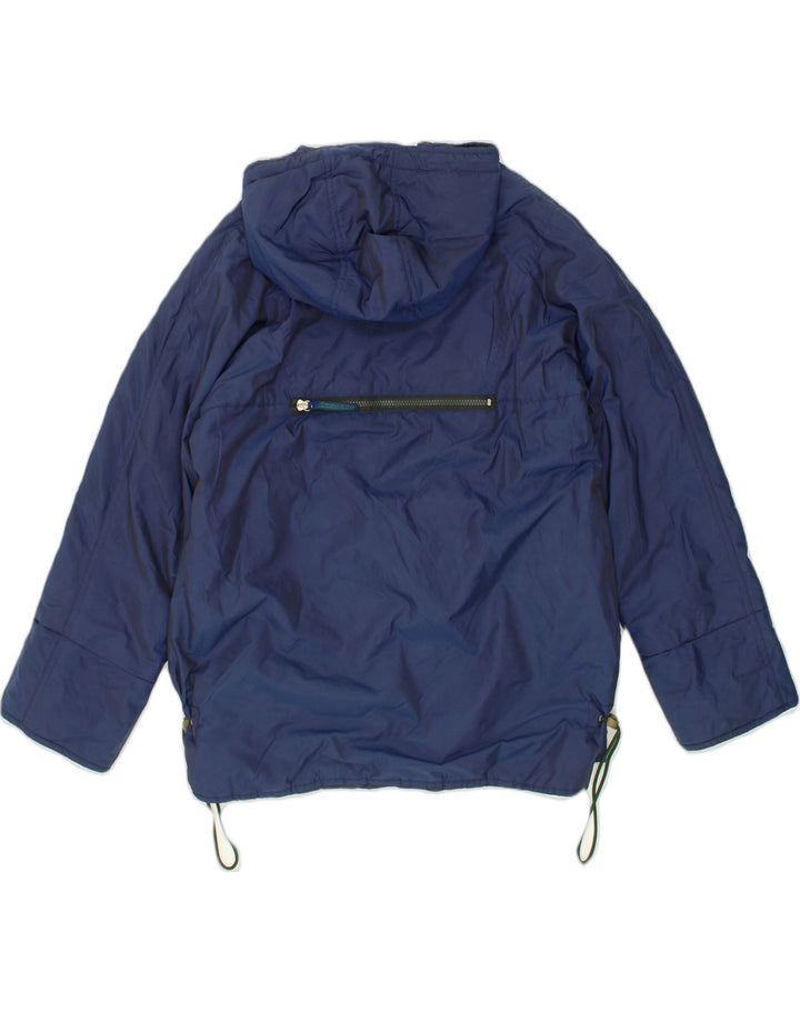 NEW PENNY Womens Loose Fit Hooded Padded Jacket IT 42 Medium Navy Blue | Vintage New Penny | Thrift | Second-Hand New Penny | Used Clothing | Messina Hembry 