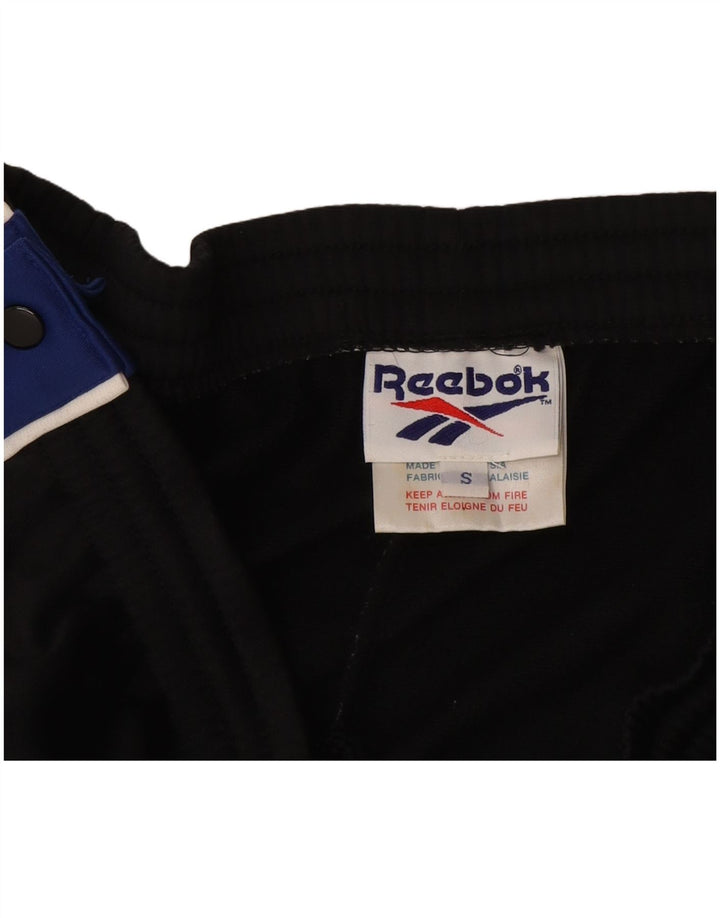 Мужские спортивные брюки Reebok, маленькие черные, полиэстер с цветными блоками