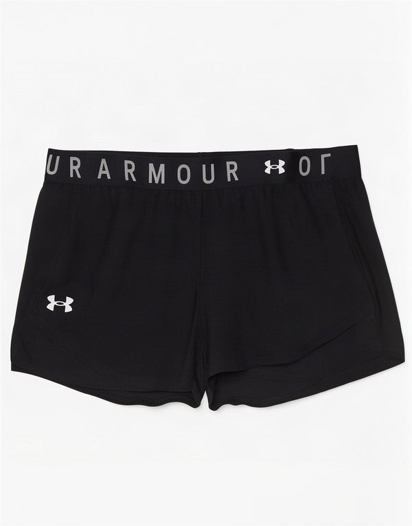 Женские спортивные шорты с графическим рисунком Under Armour, Великобритания, 8, маленькие, черные
