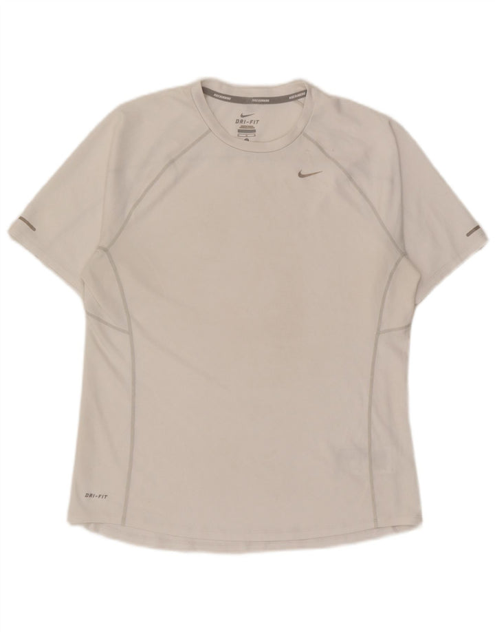 Мужская футболка Nike Dri Fit, средний белый полиэстер