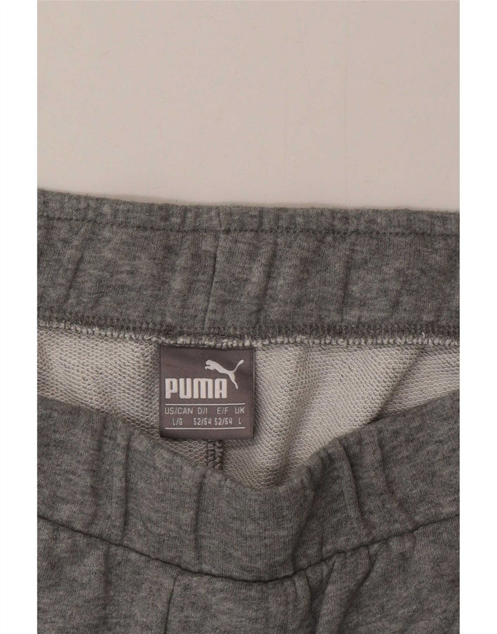 Мужские спортивные шорты с рисунком Puma, большие серые в крапинку