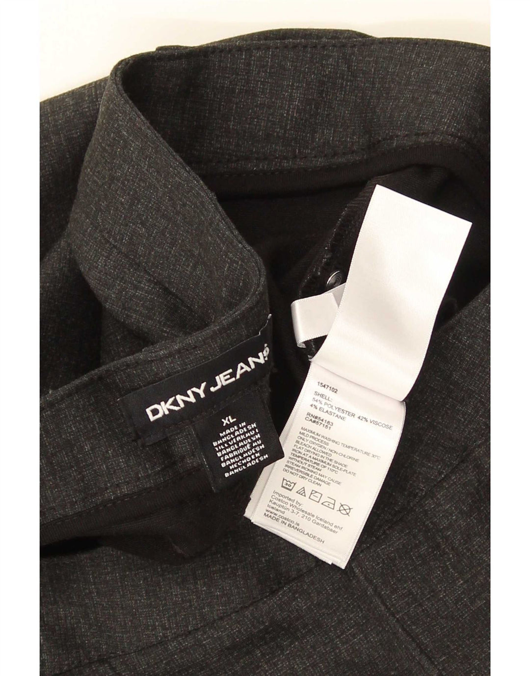 Мужские прямые повседневные брюки Dkny XL W36 L29, черный полиэстер