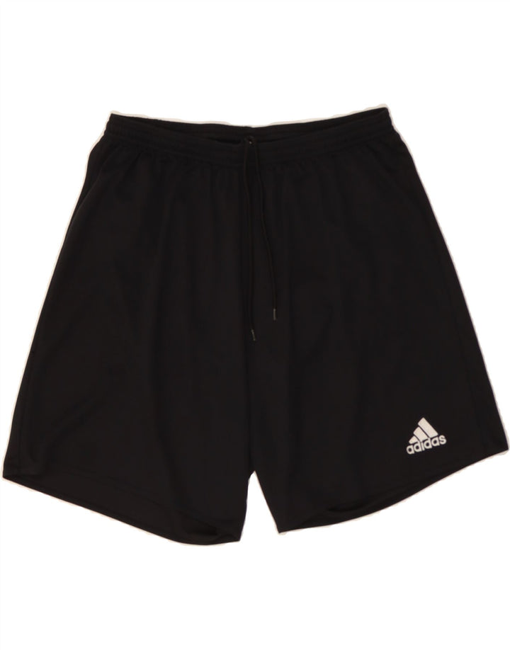 ADIDAS Womens Climalite Sport Shorts UK 14 Large  Black Polyester Vintage Adidas and Second-Hand Adidas from Messina Hembry 