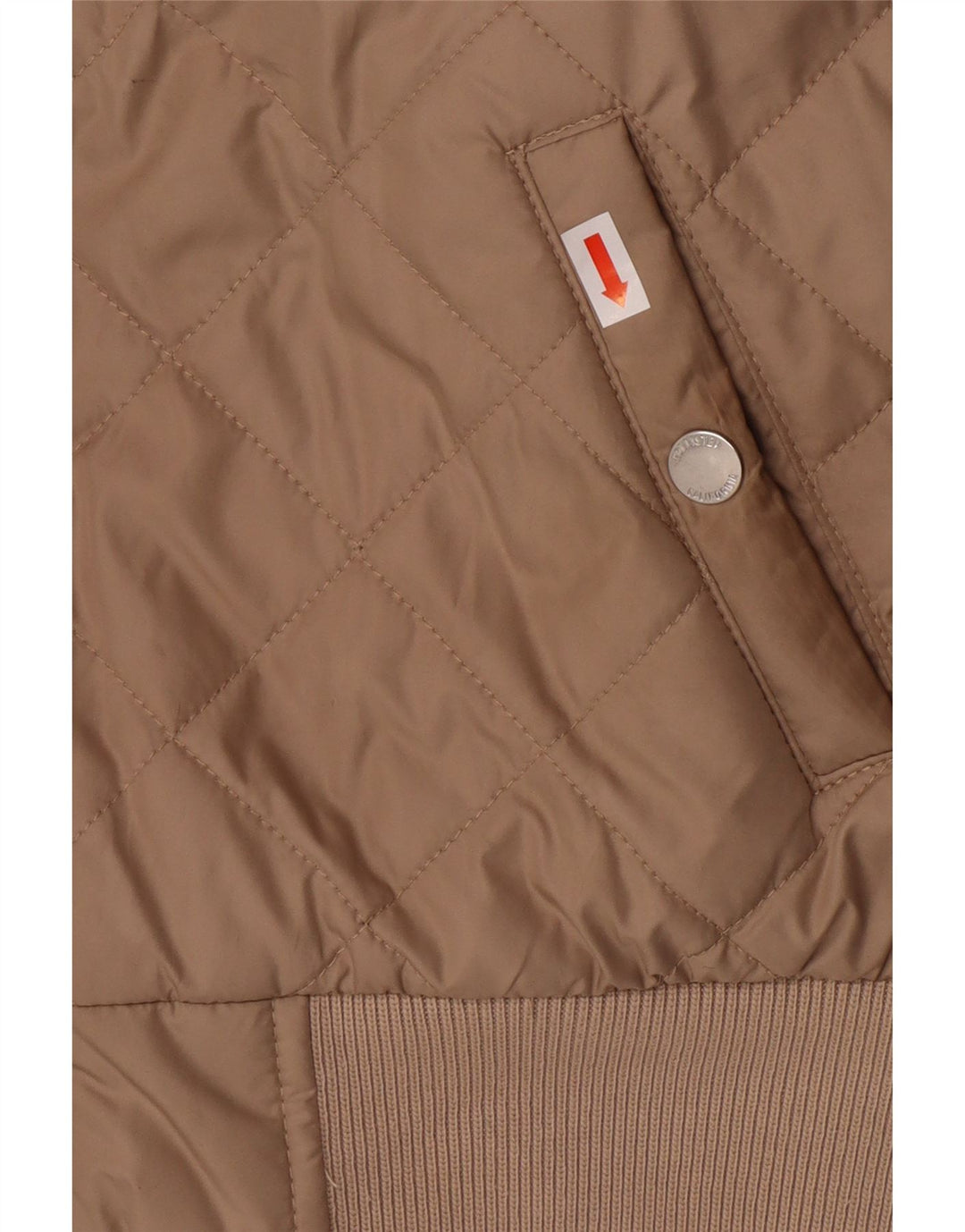 HOLLISTER Женская стеганая куртка с капюшоном UK 10, маленькая, бежевый, полиэстер