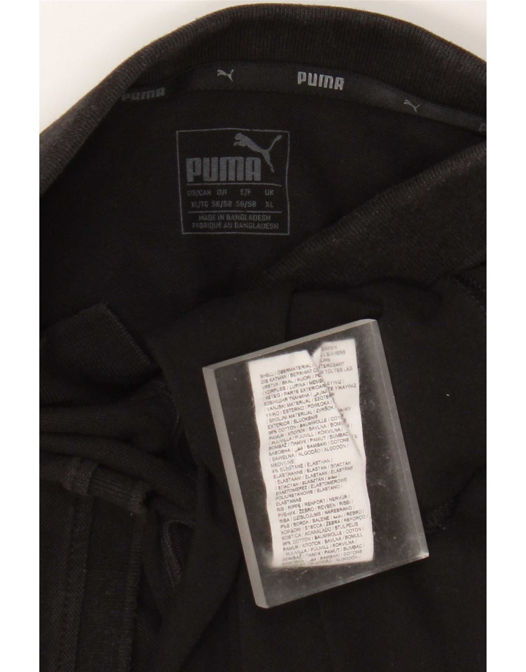Мужская рубашка-поло Puma XL, черный хлопок