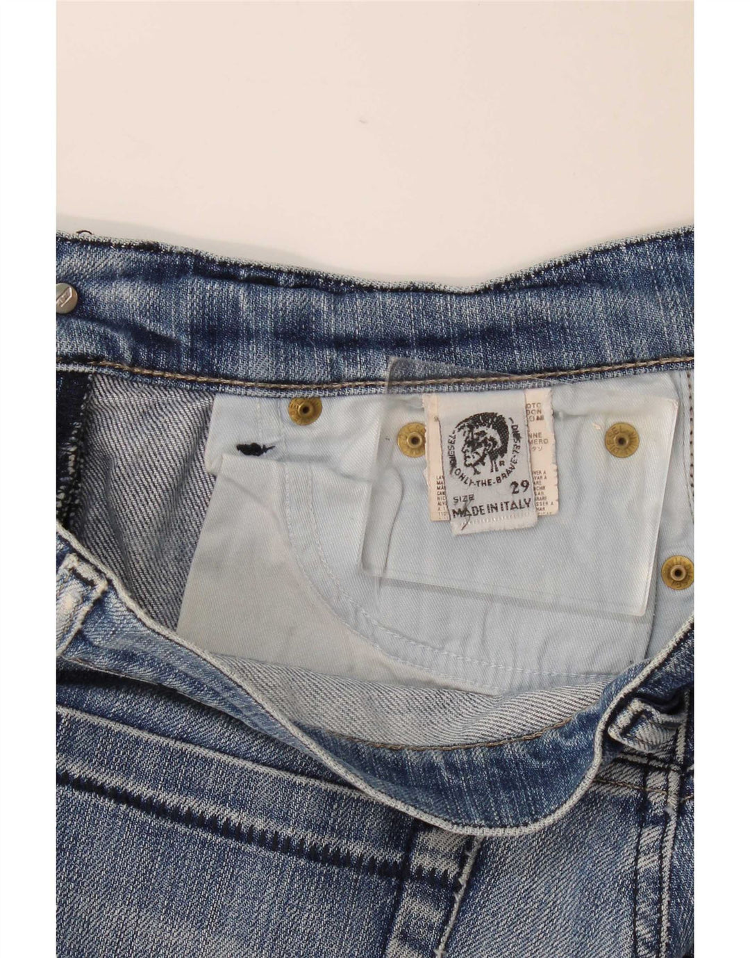 Женские потертые джинсы Diesel Bootcut W29 L29, синий хлопок