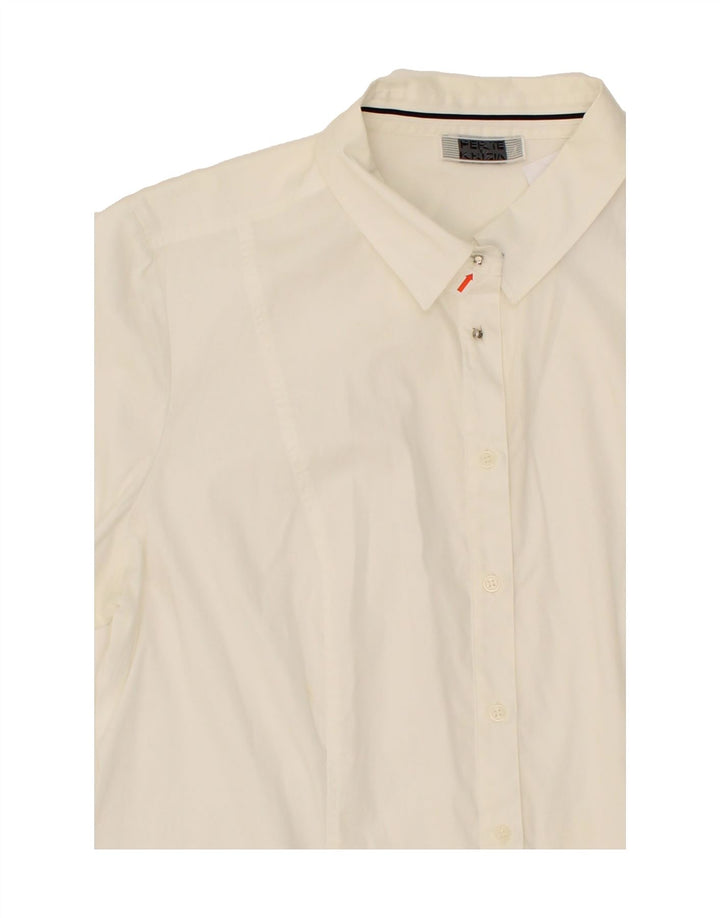 PERTE BY KRIZIA Womens Shirt UK 20 2XL White Cotton Vintage Perte by Krizia and Second-Hand Perte by Krizia from Messina Hembry 