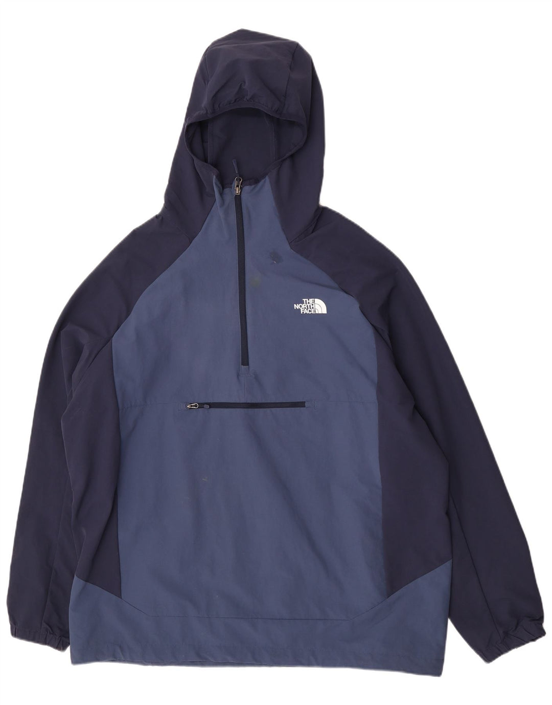 Мужская куртка-дождевик с капюшоном The North Face, Великобритания 44, размер 2XL, синяя, с цветными блоками