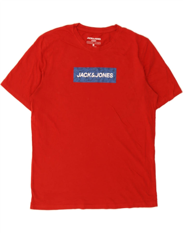 JACK & JONES Mens Graphic T-Shirt Top Large Red Cotton Vintage Jack & Jones and Second-Hand Jack & Jones from Messina Hembry 