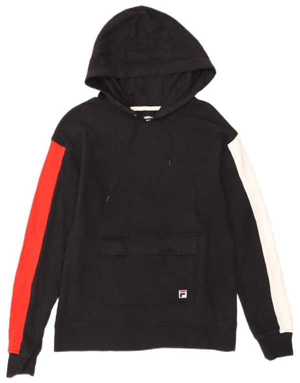 Женский джемпер с капюшоном Fila UK 14, средний черный, цветных блоков