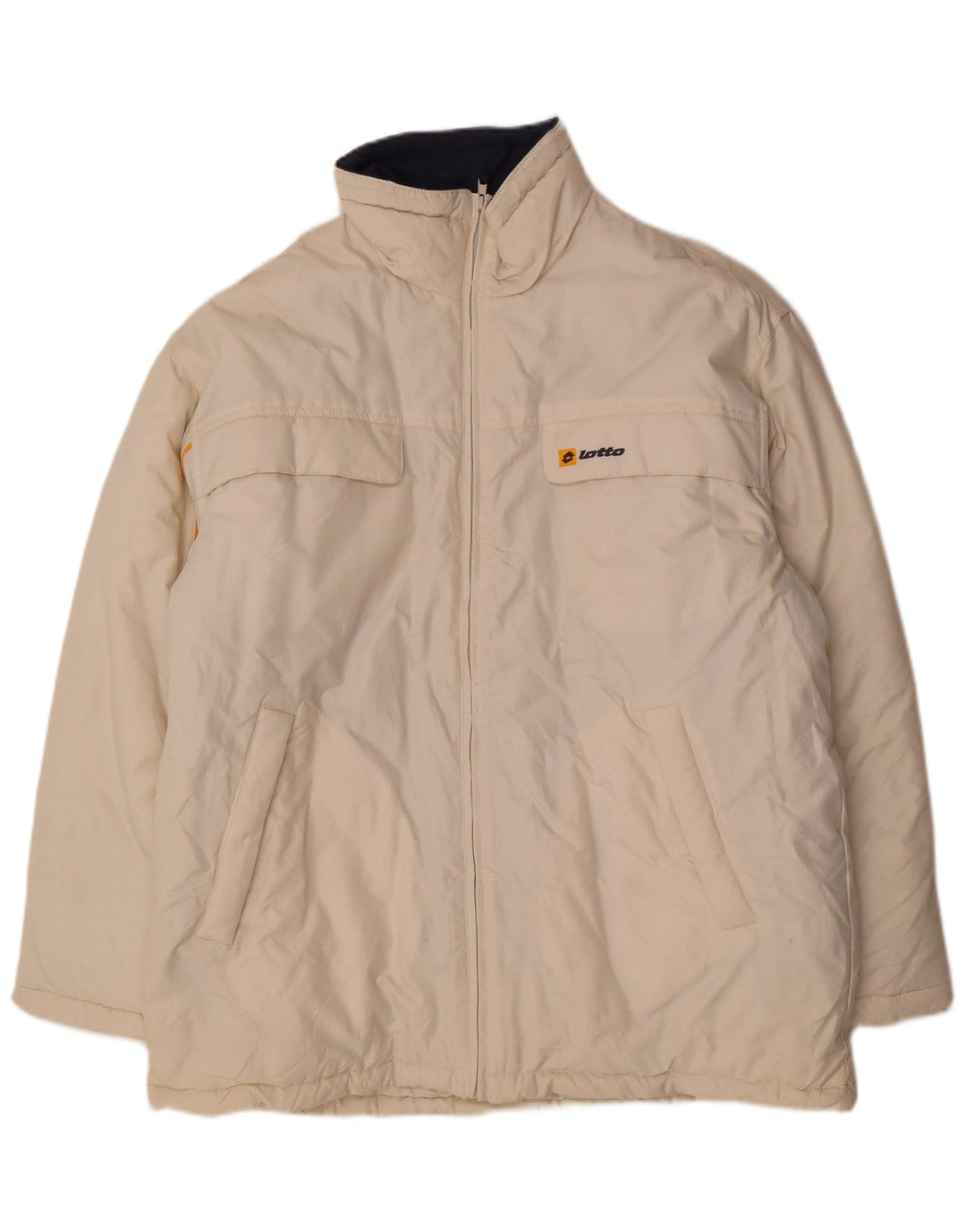 Lotto Мужское Стеганое Пальто IT 46/50 Medium Off White Nylon