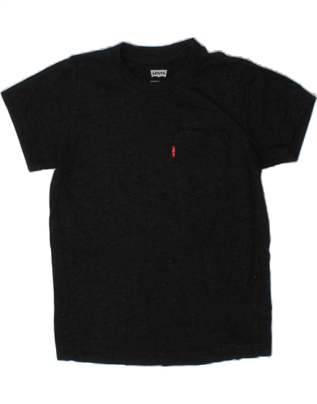 LEVI'S Boys T-Shirt Top 6-7 Years Large Grey Cotton Vintage Levi's and Second-Hand Levi's from Messina Hembry 