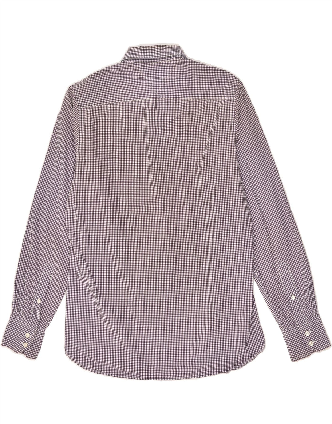TOMMY HILFIGER Mens Shirt Small Purple Gingham Cotton Vintage Tommy Hilfiger and Second-Hand Tommy Hilfiger from Messina Hembry 